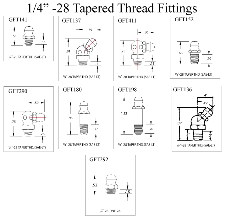 1/4" Tapered